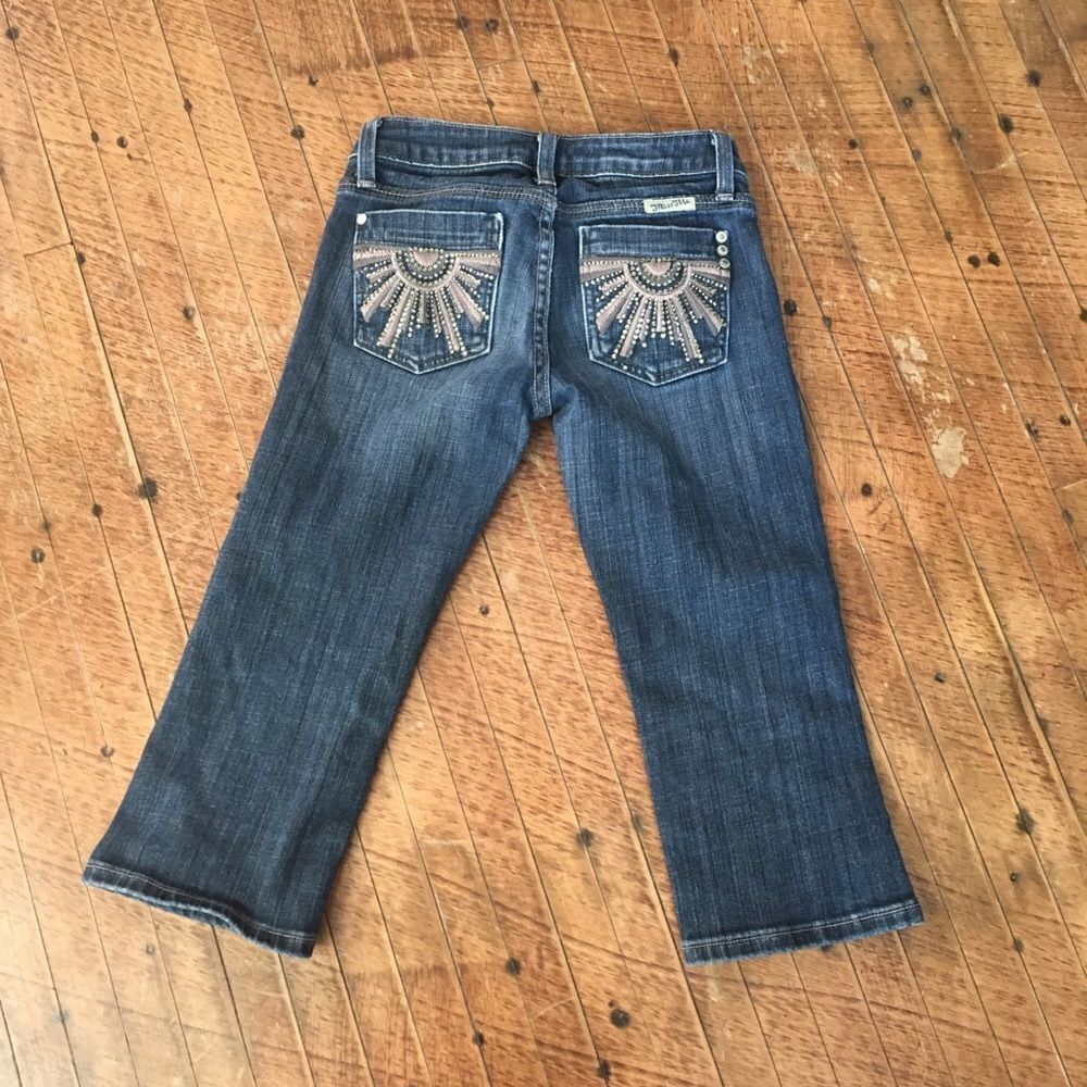 Miss Me girls 12 bling sun cropped jeans